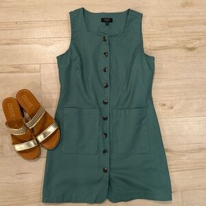 🌿 BANANA REPUBLIC LINEN & COTTON MINI DRESS – M – EXCELLENT CONDITION 👗✨